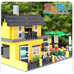 WANGE DR.LUCK 32051 non  BIỆT THỰ CÓ VƯỜN bộ đồ chơi xếp lắp ráp ghép mô hình City Inn CITYINN Nhà Trọ Thành Phố 449 khối