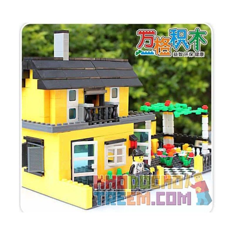 WANGE DR.LUCK 32051 non  BIỆT THỰ CÓ VƯỜN bộ đồ chơi xếp lắp ráp ghép mô hình City Inn CITYINN Nhà Trọ Thành Phố 449 khối