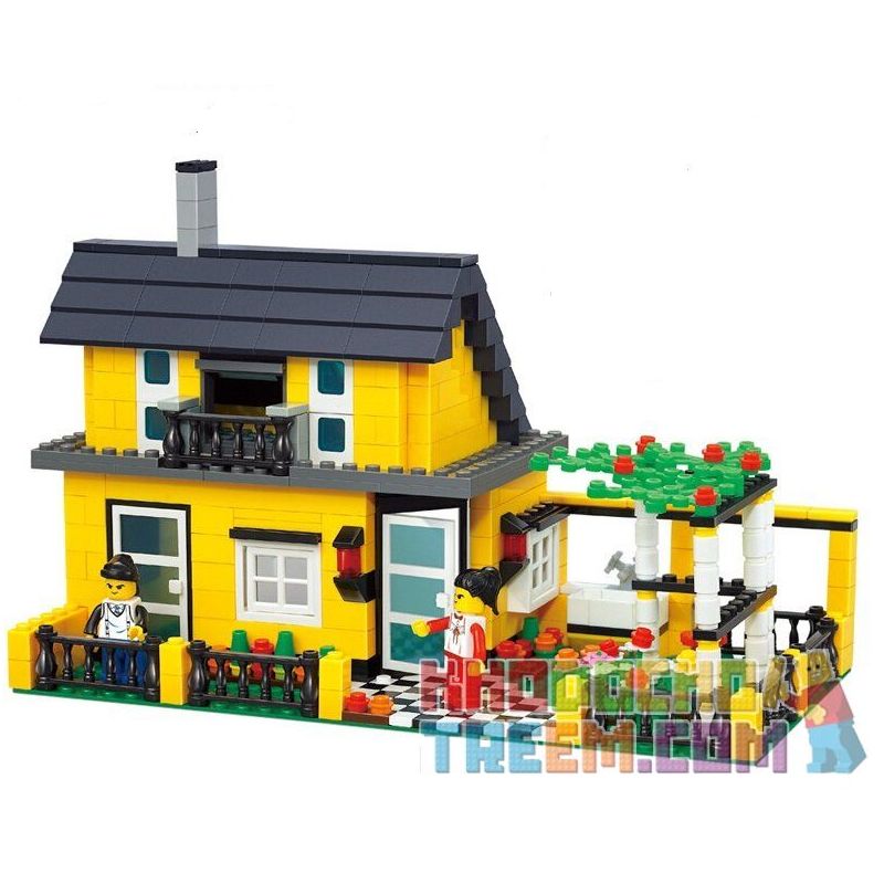 WANGE DR.LUCK 32051 non Lego BIỆT THỰ CÓ VƯỜN bộ đồ chơi xếp lắp ráp ghép mô hình City Inn CITYINN Nhà Trọ Thành Phố 449 khối