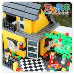 WANGE DR.LUCK 32051 non  BIỆT THỰ CÓ VƯỜN bộ đồ chơi xếp lắp ráp ghép mô hình City Inn CITYINN Nhà Trọ Thành Phố 449 khối