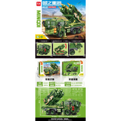 minGDi LEIBAO K3126 Xếp hình lắp ráp ghép mô hình Vũ khí quan trọng nhất của đất nước: Xe tên lửa phòng không HQ-6A