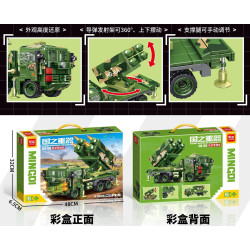 minGDi LEIBAO K3126 Xếp hình lắp ráp ghép mô hình Vũ khí quan trọng nhất của đất nước: Xe tên lửa phòng không HQ-6A