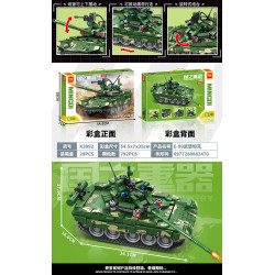 minGDi LEIBAO K3092 Xếp hình lắp ráp ghép mô hình Vũ khí quan trọng nhất của đất nước: Xe tăng vũ trang E-90