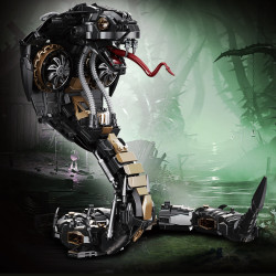 YoLeXi 33129 Mechanial Snake Xếp hình lắp ráp ghép mô hình Rắn hổ mang Mamba đen cơ khí