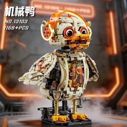 Beautiful and 13103 Mechanical Duck Xếp hình lắp ráp ghép mô hình Vịt cơ khí