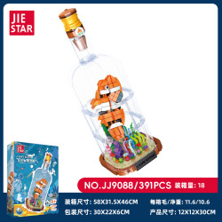 JIESTAR JJ9088 Drift Bottle Xếp hình lắp ráp ghép mô hình Cá hề trôi trong bể cá