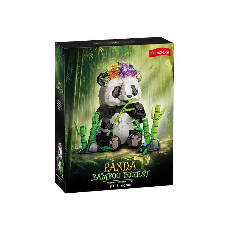 Kqiboxxr KQ202 Panda Bamboo Forest Xếp hình lắp ráp ghép mô hình Gấu Trúc Rừng Tre