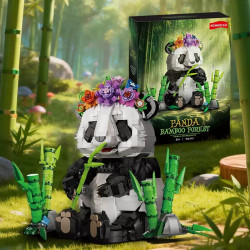 Kqiboxxr KQ202 Panda Bamboo Forest Xếp hình lắp ráp ghép mô hình Gấu Trúc Rừng Tre
