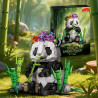 Kqiboxxr KQ202 Panda Bamboo Forest Xếp hình lắp ráp ghép mô hình Gấu Trúc Rừng Tre