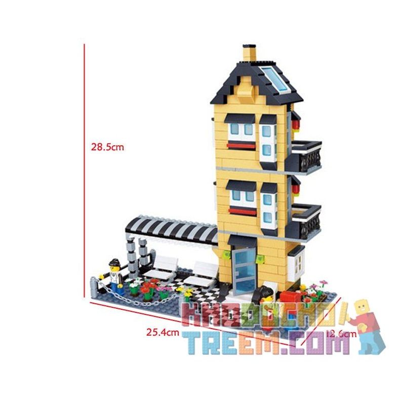 WANGE DR.LUCK 32053 non  BIỆT THỰ 3 TẦNG bộ đồ chơi xếp lắp ráp ghép mô hình City Inn CITYINN Nhà Trọ Thành Phố 546 khối WANGE DR.LUCK 32053 non  BIỆT THỰ 3 TẦNG bộ đồ chơi xếp lắp ráp ghép mô hình City Inn CITYINN Nhà Trọ Thành Phố 546 khối