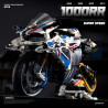 wisdom MG01 Xếp hình lắp ráp ghép mô hình xe máy BMW 1000RR
