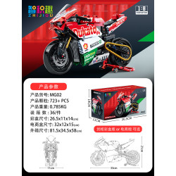 wisdom MG02 Xếp hình lắp ráp ghép mô hình Xe máy Ducati Diavel V4