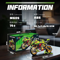 wisdom MG05 Xếp hình lắp ráp ghép mô hình xe máy Lamborghini