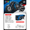 wisdom MG08 Xếp hình lắp ráp ghép mô hình Xe máy đường đêm Harley