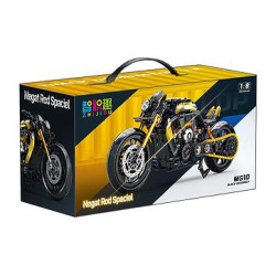 wisdom MG10 Xếp hình lắp ráp ghép mô hình Xe máy đường đêm Harley