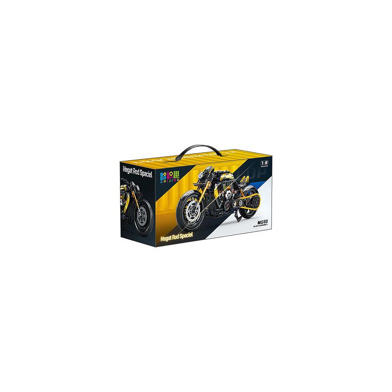 wisdom MG10 Xếp hình lắp ráp ghép mô hình Xe máy đường đêm Harley