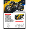 wisdom MG10 Xếp hình lắp ráp ghép mô hình Xe máy đường đêm Harley
