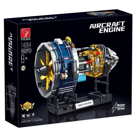 Tagore T4064 Aircraft Engine Xếp hình lắp ráp ghép mô hình Động cơ phản lực cánh quạt hàng không vũ trụ
