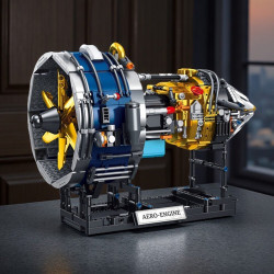 Tagore T4064 Aircraft Engine Xếp hình lắp ráp ghép mô hình Động cơ phản lực cánh quạt hàng không vũ trụ