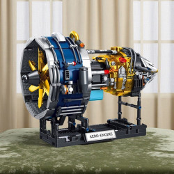 Tagore T4064 Aircraft Engine Xếp hình lắp ráp ghép mô hình Động cơ phản lực cánh quạt hàng không vũ trụ