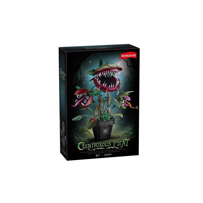 Kqiboxxr KQ401 Carnivorous Plant Xếp hình lắp ráp ghép mô hình Chậu Cây Piranha