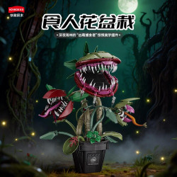 Kqiboxxr KQ401 Carnivorous Plant Xếp hình lắp ráp ghép mô hình Chậu Cây Piranha
