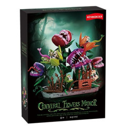 Kqiboxxr KQ402 Cannibal Flower Manor Xếp hình lắp ráp ghép mô hình Trang viên cá Piranha