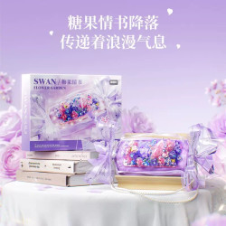 Chao Le Chuang 21485 Swan Flower Garden Xếp hình lắp ráp ghép mô hình Thư tình kẹo hoa thiên nga