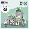 BALODY 16598 Xếp hình lắp ráp ghép mô hình Chế độ xem phố Panda: Quán trà