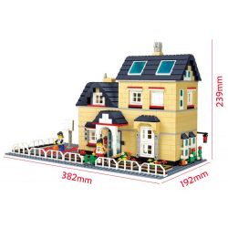 WANGE DR.LUCK 34052 non  BIỆT THỰ CÓ SÂN BÓNG RỔ bộ đồ chơi xếp lắp ráp ghép mô hình City CITYINN Thành Phố 755 khối