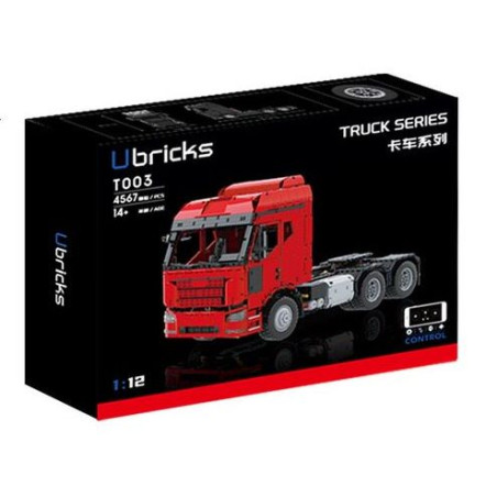 Ubricks T003 Xếp hình lắp ráp ghép mô hình Máy kéo hạng nặng điều khiển từ xa bằng khí nén 1:12