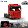 Ubricks T003 Xếp hình lắp ráp ghép mô hình Máy kéo hạng nặng điều khiển từ xa bằng khí nén 1:12