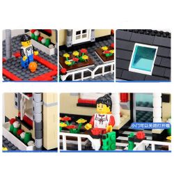 WANGE DR.LUCK 34052 non  BIỆT THỰ CÓ SÂN BÓNG RỔ bộ đồ chơi xếp lắp ráp ghép mô hình City CITYINN Thành Phố 755 khối