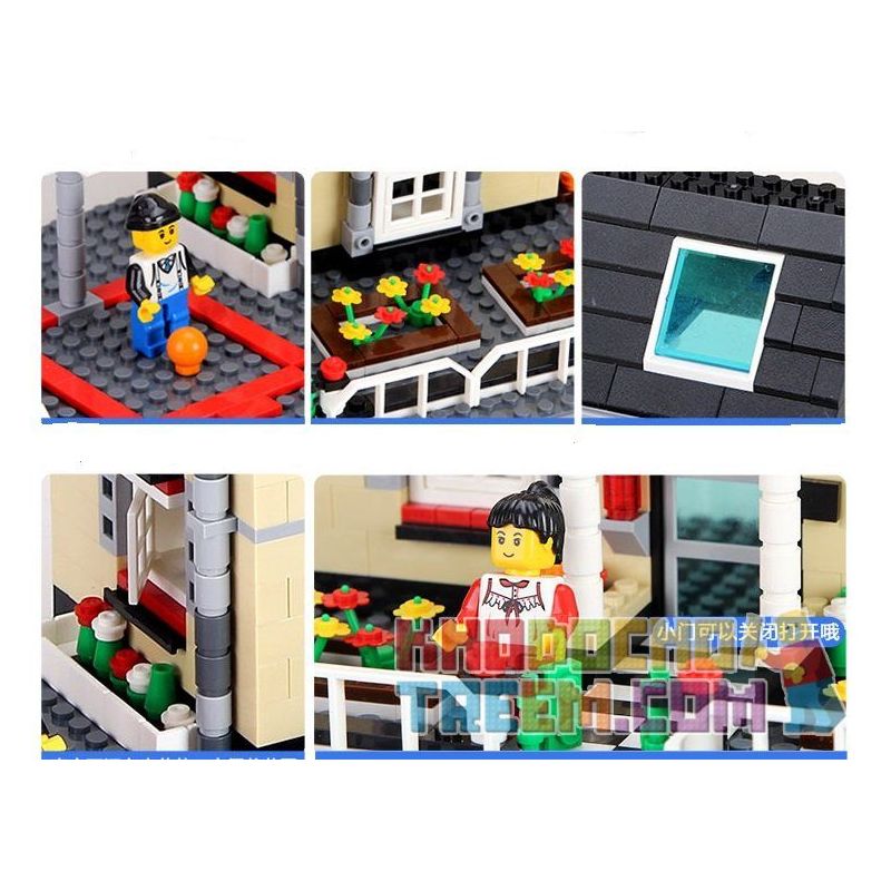 WANGE DR.LUCK 34052 non  BIỆT THỰ CÓ SÂN BÓNG RỔ bộ đồ chơi xếp lắp ráp ghép mô hình City CITYINN Thành Phố 755 khối