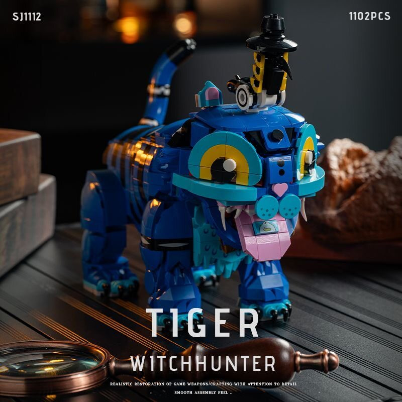 XIGA SJ1112 Tiger Witchhunter Xếp hình lắp ráp ghép mô hình Quái vật hổ săn quái vật