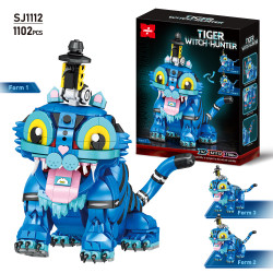 XIGA SJ1112 Tiger Witchhunter Xếp hình lắp ráp ghép mô hình Quái vật hổ săn quái vật