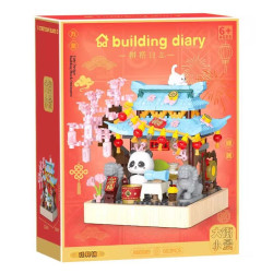Yodaka 866089 Xếp hình lắp ráp ghép mô hình Tòa nhà Tháp Trống Panda