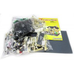 WANGE DR.LUCK 34053 non  BIỆT THỰ VỚI SÂN CHƠI bộ đồ chơi xếp lắp ráp ghép mô hình City CITYINN Thành Phố 815 khối