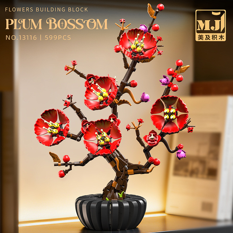 Beautiful and 13116 Plum Blossom Xếp hình lắp ráp ghép mô hình quả mận