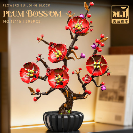 Beautiful and 13116 Plum Blossom Xếp hình lắp ráp ghép mô hình quả mận