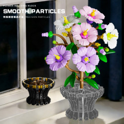 Beautiful and 13118 Cotton Rose Xếp hình lắp ráp ghép mô hình hoa dâm bụt