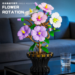Beautiful and 13118 Cotton Rose Xếp hình lắp ráp ghép mô hình hoa dâm bụt