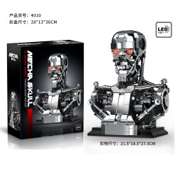 DK 4010 Mecha Skull Xếp hình lắp ráp ghép mô hình Bộ xương Robot Terminator T800 Bust