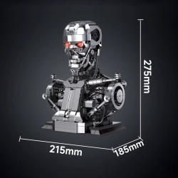DK 4010 Mecha Skull Xếp hình lắp ráp ghép mô hình Bộ xương Robot Terminator T800 Bust