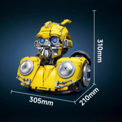 DK 4011 Steel Hornet Xếp hình lắp ráp ghép mô hình tượng bán thân robot ong nghệ màu vàng