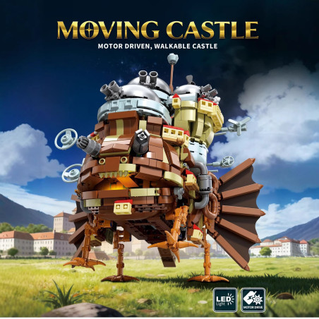 DK 7077 Moving Castle Xếp hình lắp ráp ghép mô hình lâu đài di chuyển hú