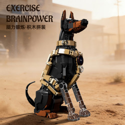 YoLeXi 33132 Military Working Dog Xếp hình lắp ráp ghép mô hình chó cảnh sát doberman