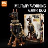 YoLeXi 33132 Military Working Dog Xếp hình lắp ráp ghép mô hình chó cảnh sát doberman