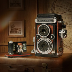 Pantasy 85050 Twin Lens Reflex Camera Xếp hình lắp ráp ghép mô hình Máy ảnh kép cổ điển