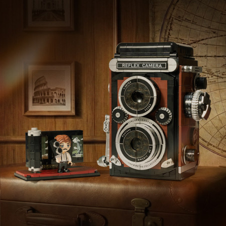 Pantasy 85050 Twin Lens Reflex Camera Xếp hình lắp ráp ghép mô hình Máy ảnh kép cổ điển
